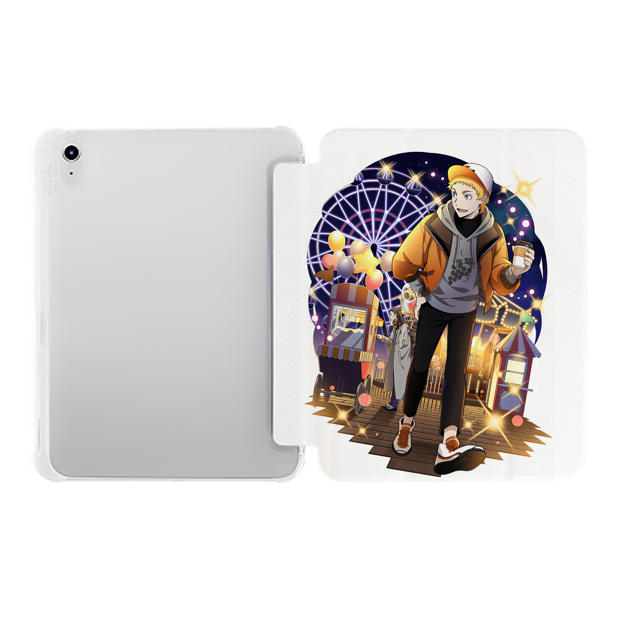 （画像用） 文豪ストレイドッグス Bungo Stray Dogs IPad ケース ペン収納付き 三つ折りスタンド PUレザー×シリコン 対応機種9.5/10.5/10.9インチ